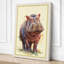 Gentle Hippopotamus Boho - Wrapped Canvas-432880401-432880407
