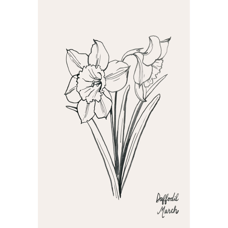 Annual Flowers III by Grace Popp - Drawing, 91 cm H x 61 cm W, Wrapped Canvas
