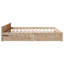 Solid Wood Drawers Bed Frame-695199893