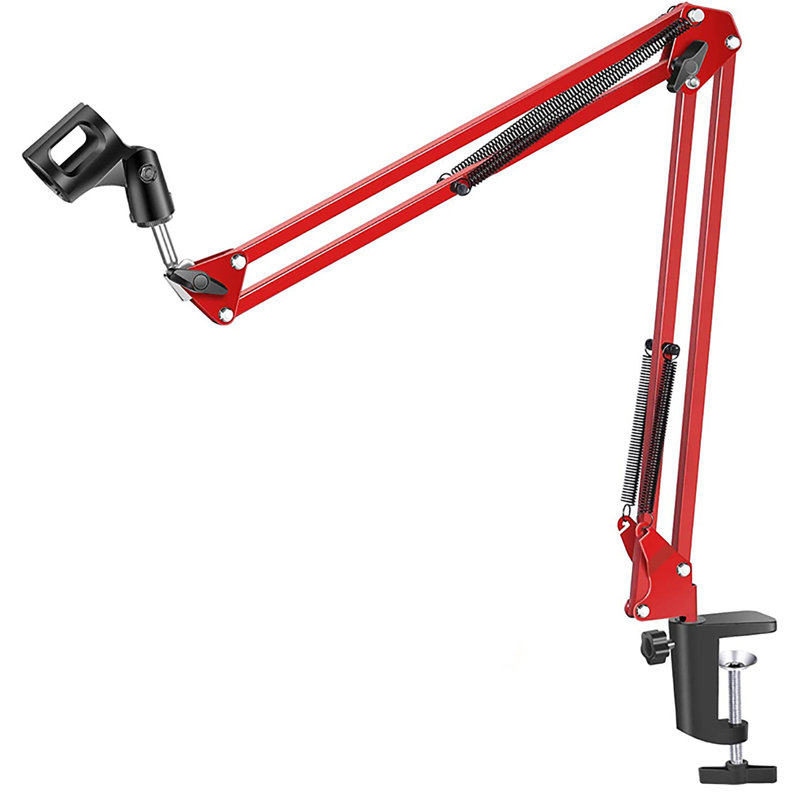 5 Core Microphone Arm Desktop Stand Heavy Duty Adjustable Suspension Boom Scissor Arm
