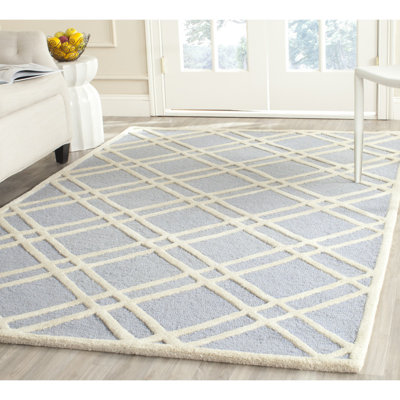 Tapis géométrique en laine touffeté à la main Deedgra