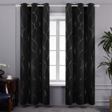 Kellda Polyester Room Darkening Curtain Pair