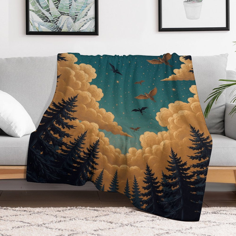 Jeté de nuit en flanelle Starry Night Sky, 40 po x 50 po