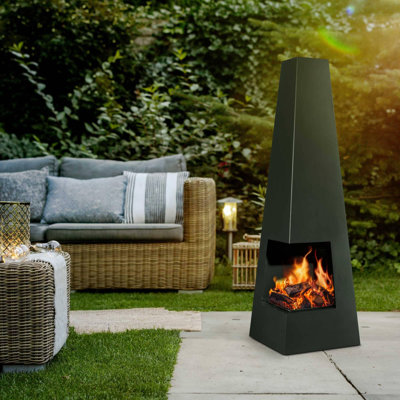 Waurika Triangle Wood Burning Smokeless Chimenea