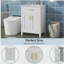 Ensemble de meuble-lavabo 24 po avec lavabo en céramique, meuble-lavabo compact de luxe - l 24 po x P 18 po x H 34 po, 2 portes à fermeture en douceur