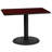 Carrus Rectangular Laminate Dining Table Top with Round Base-1464009579-1464009581