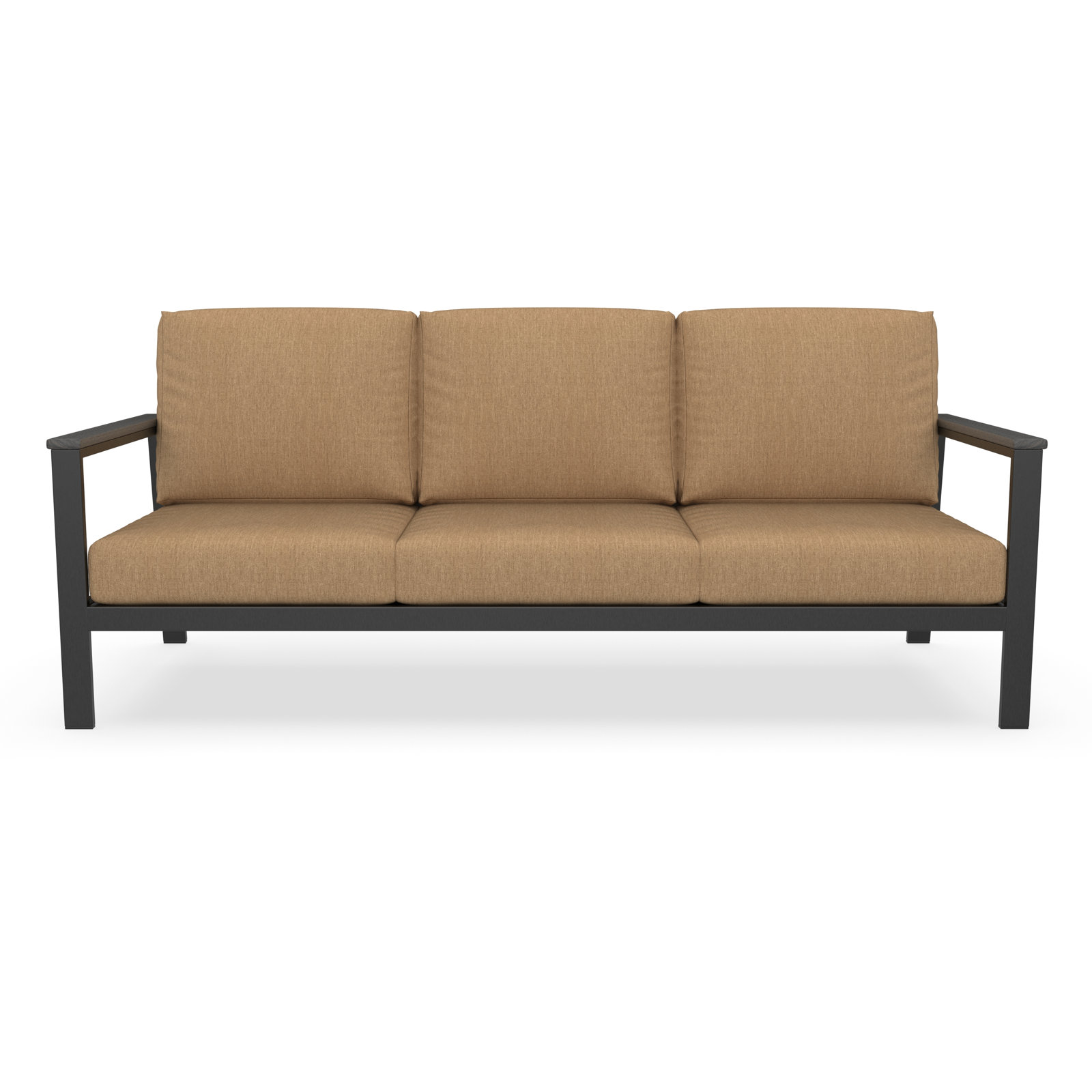 Townsend 80" Sunbrella® Patio Sofa, Sunbrella® Canvas Heather Beige, Yes, Coastal Gray