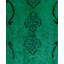 Overdyed Hand-Knotted Wool Modern-Contemporary Green Area Rug 5' 2" x 8' 5"