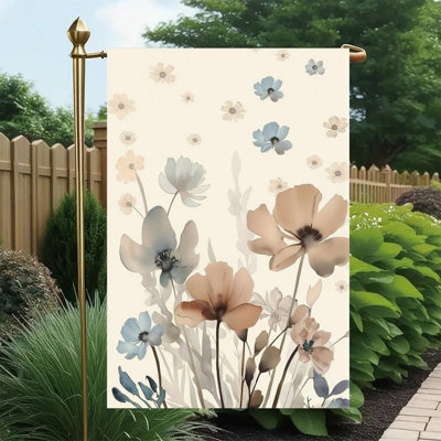 Drapeau décoratif à double face aquarelle discrète, 12 po x 18 po