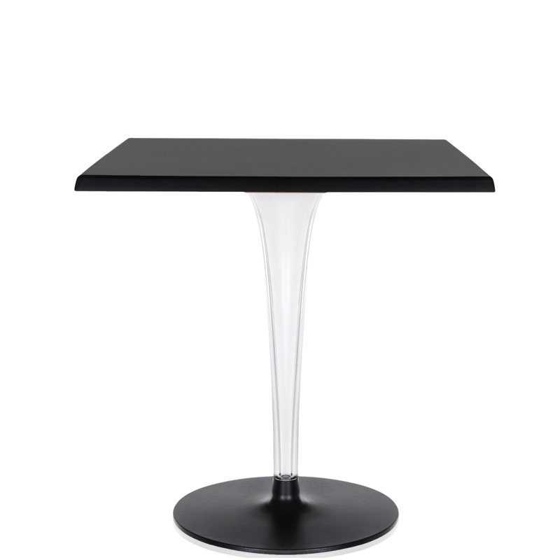 TopTop Dr. Yes 24" Square Black Acrylic Outdoor Table
