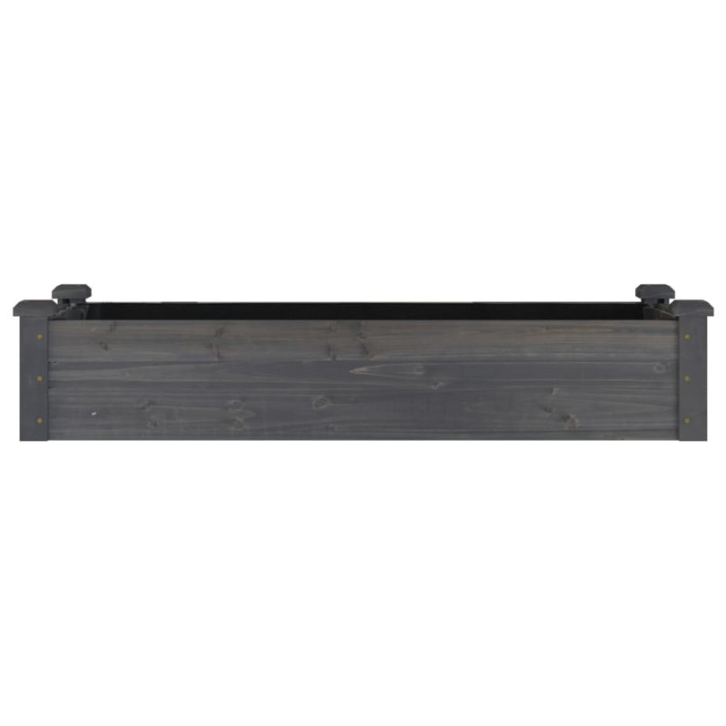 Averion Wood Raised Garden Bed, 25cm H x 120cm W x 45cm D, Grey