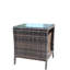 Table basse d'extérieur avec plateau en verre trempé - brun, protégé, facile à assembler-120264183-120264184