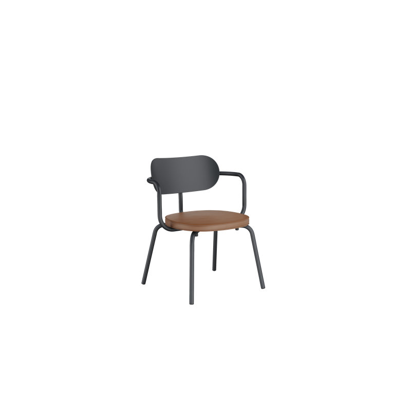 Méridienne d'extérieur Khylia, Beige, Noir
