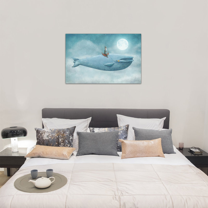" Whale Rider " by Eric Fan, 26" H x 40" W x 1.5" D
