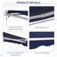Auvent électrique 10 'x 8', auvent rétractable, protection contre les rayons UV