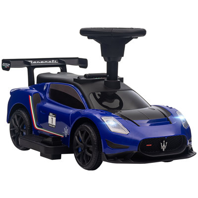 Voiture électrique Qaser 6V Maserati GT2 pour enfants, voiture de course à piles avec rangement sous le siège, phares à DEL musique MP3, pendant 18 à 60 mois