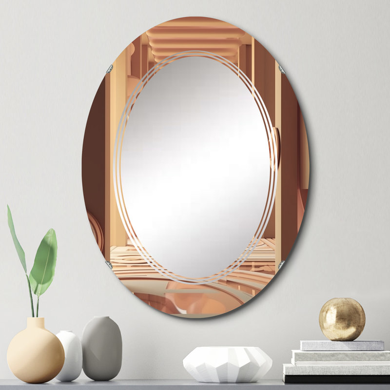 Kingsly - Miroir mural moderne ovale, 30 po x 20 po