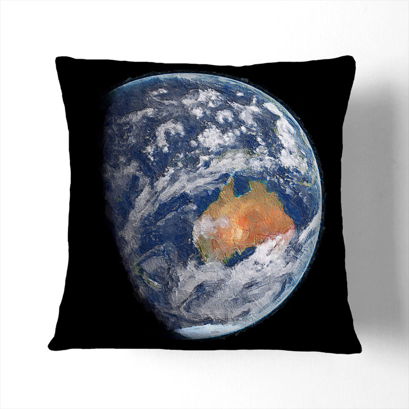 Square Throw Cushion, Black, 55cm H x 55cm W x 20cm D