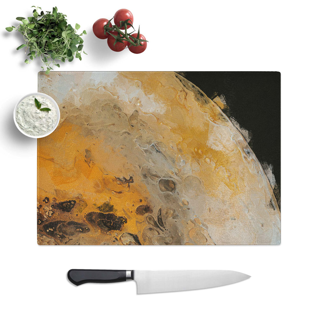 Tempered Glass Touching Midnight in Abstract Chopping Board