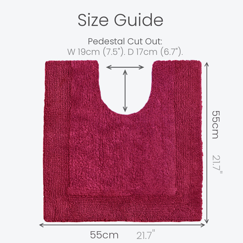 Fredrico Reversible Pedestal Mat, Beetroot
