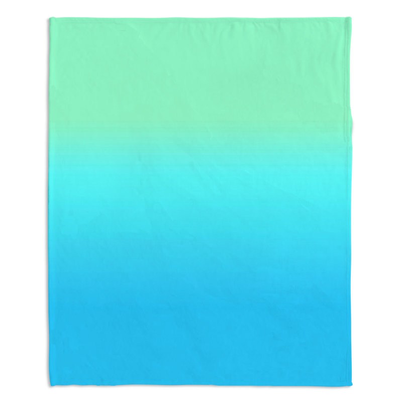 Jeté Sienna, l 68 po x L 80 po, Turquoise / bleu menthe