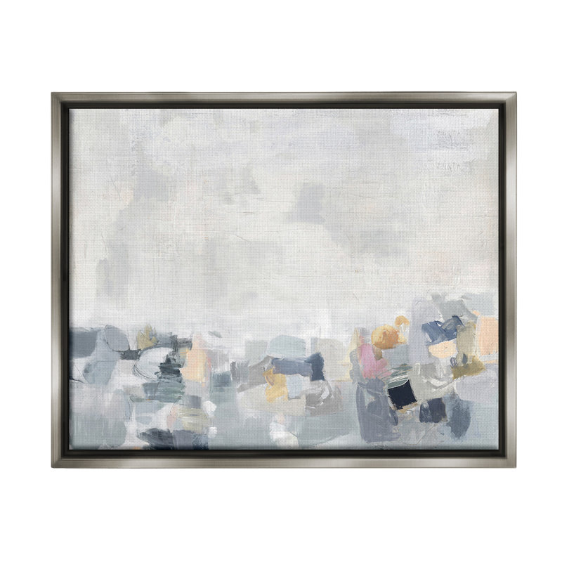 «Gray Modern Landscape» par Rachel Springer sur, Cadre flottant gris lustré, H 17 po x l 21 po