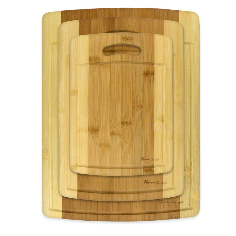 Heim Concepts Wood Bamboo Cutting Board Set
