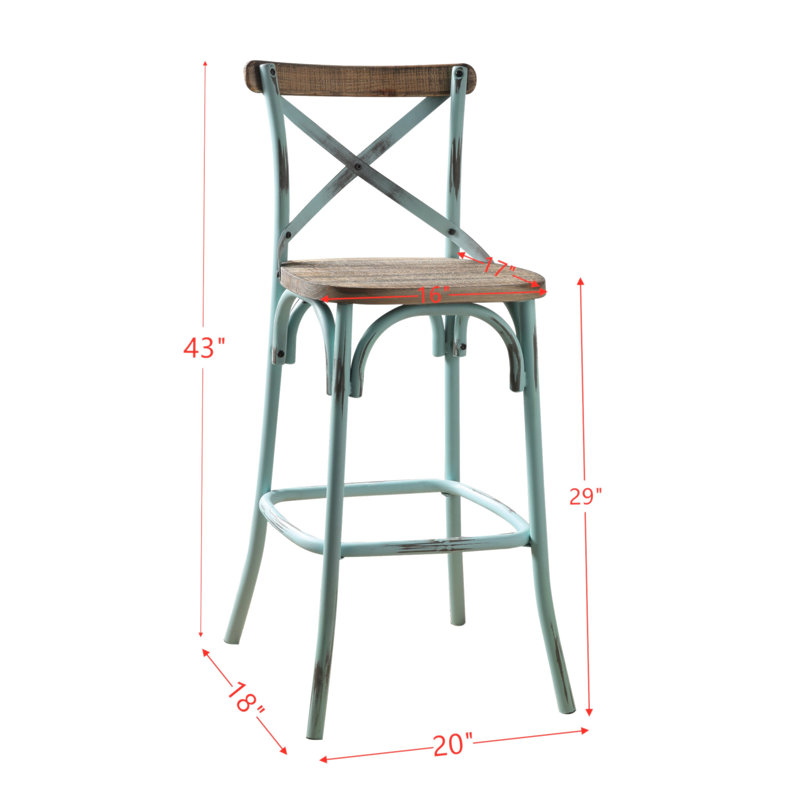 Chaise de bar 1 pièce, Bleu ciel