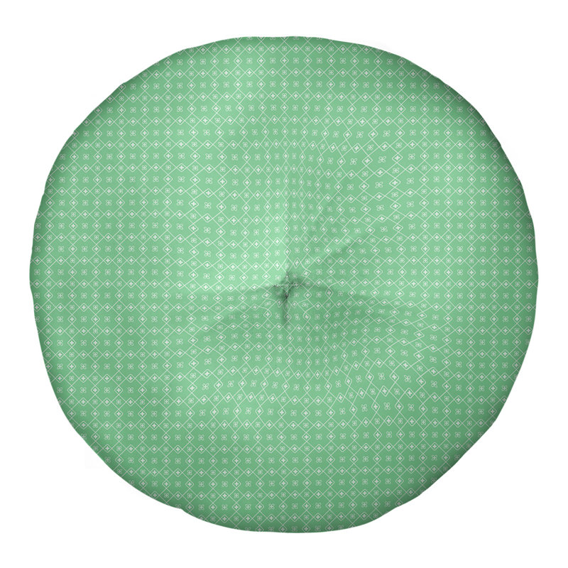 Coussin de sol Katelyn Elizabeth, 30 po x 30 po, Vert / blanc