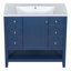 Meuble-lavabo simple avec comptoir Shelise 36-826665226