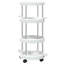 Chariot de nettoyage Chariot utilitaire roulant argent et blanc pour fournitures de nettoyage