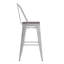 Tabouret à hauteur de comptoir toutes saisons avec siège en résine polyester Brinya-1772882657-1772882687