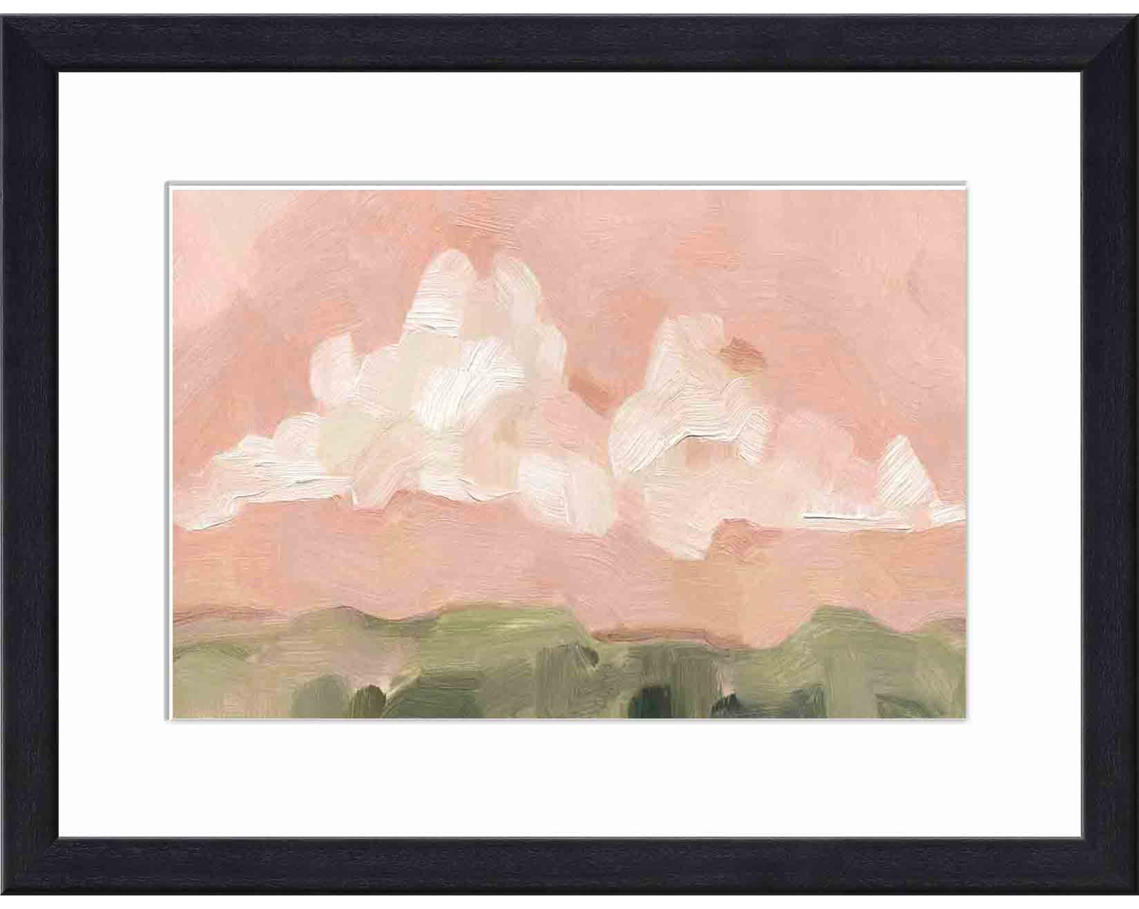 Pink Haze Sunset I by Emma Scarvey, Black, 8"H x 12"W