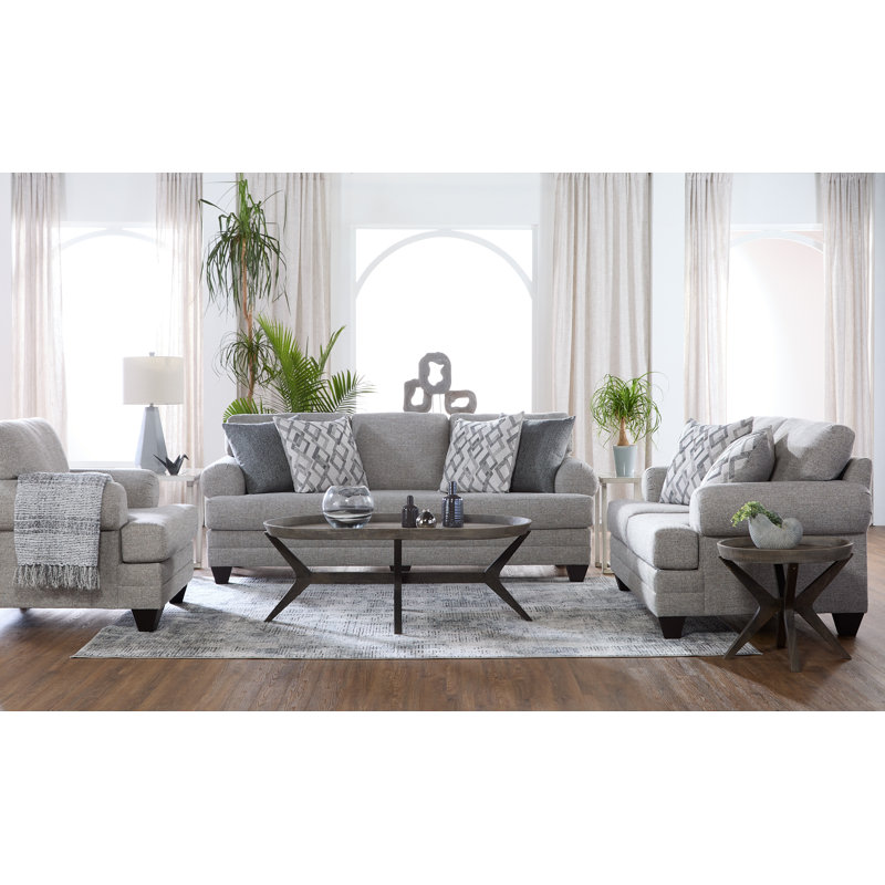 Fauteuil Westham, Mélange de polyester gris clair