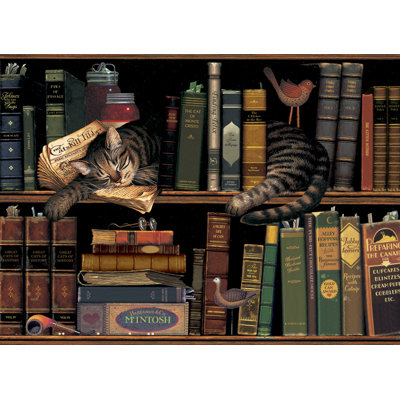 «Max in the Stacks» par Charles Wysocki, reproduction d'art