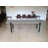 63" Gray and Black Concrete Dining Bench