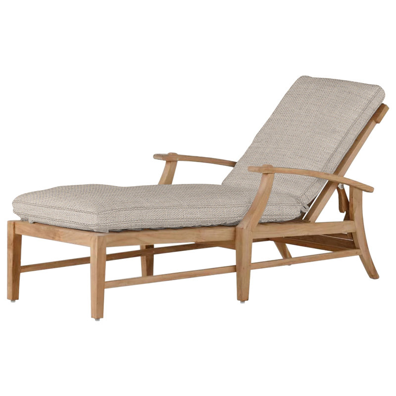 Croquet Sunbrella® Chaise Lounge Cushion Furniture Cushion, Linen Dove