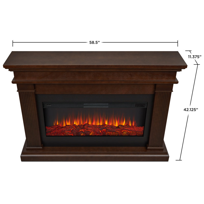 Beau 59" Landscape Electric Fireplace by Real Flame, Dark Walnut, Standard