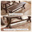 Banc en bois massif 59 po, banc de salle à manger de style campagnard, banc d'entrée long, banc de bout de lit