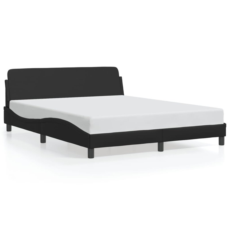 Structure de lit vidaXL gris clair 152x203 cm, Grand lit, Gris clair