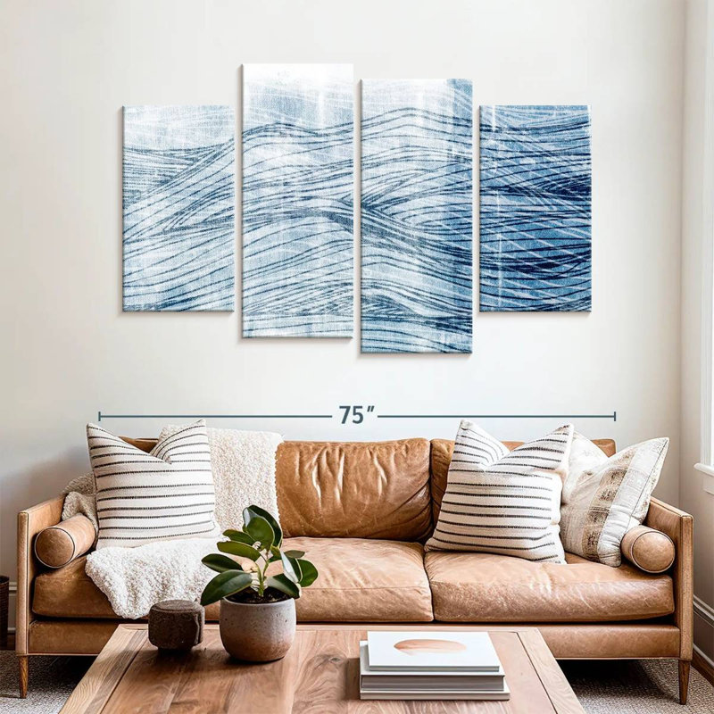 Gillard Indigo Waves I, H 42 po x l 68 po