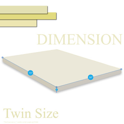 Twin 1 in. Memory Foam Mattress Topper