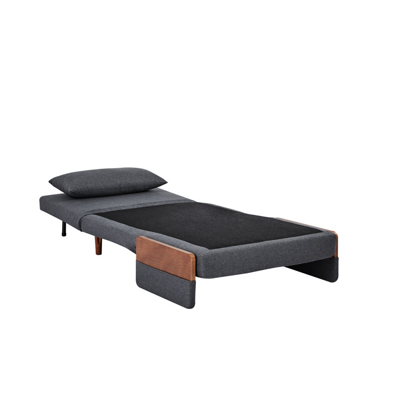 Lit simple moderne avec fonction convertible, lin respirant, conversion de 10 secondes, charnières réglables et silencieuses, pieds en bois de hêtre, tissu en lin parfait pour le couchage, espace sur 3 niveaux