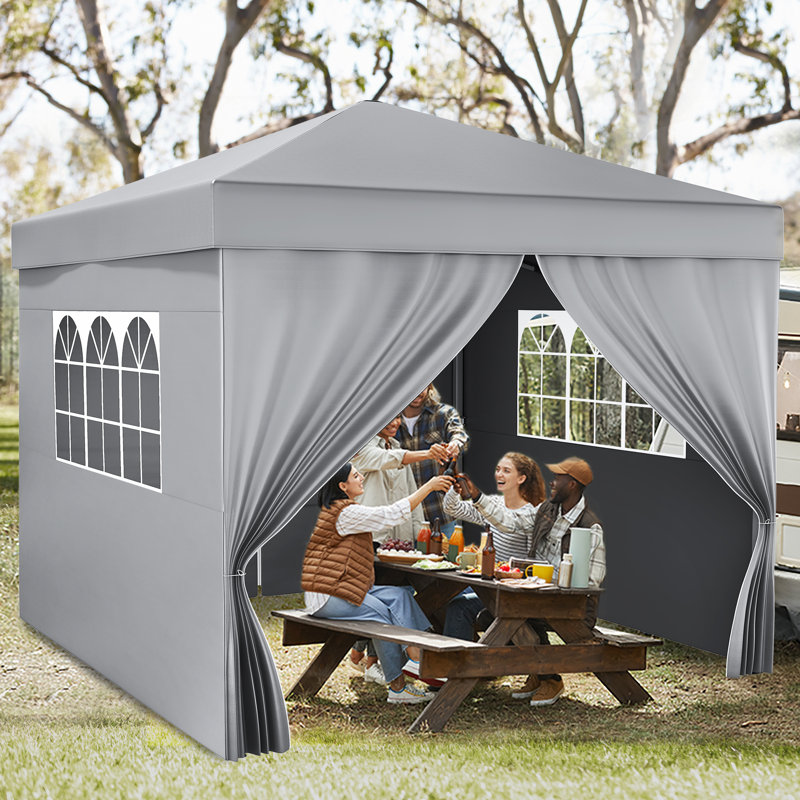 Audiana 3m x 3m Metal Pop-Up Gazebo, Grey