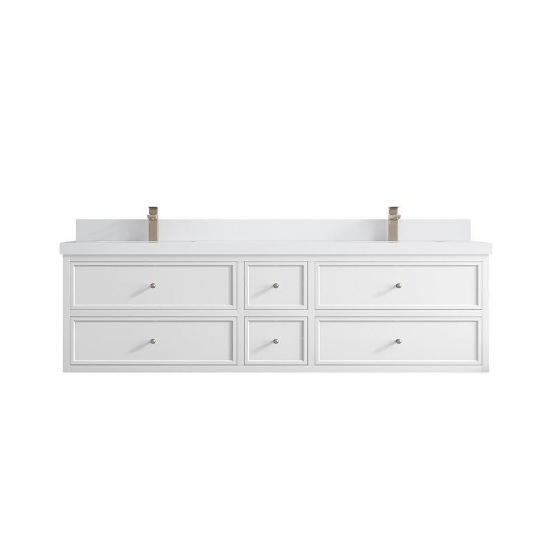 Meuble-lavabo double 72 po Roswell, Blanc