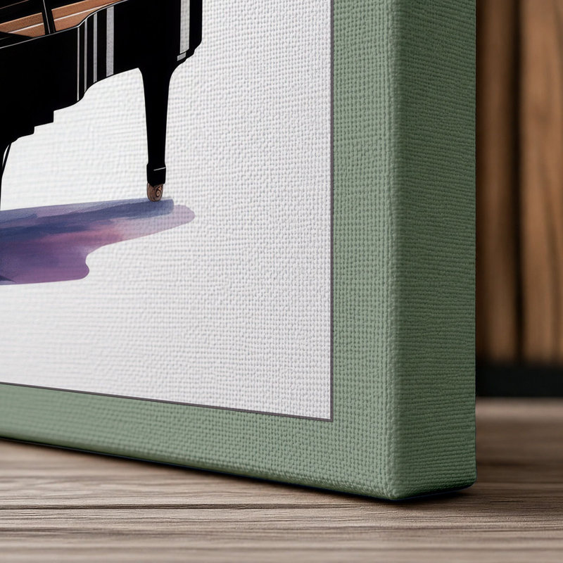 Music in Colour Modern - Wrapped Canvas, 24x16 - 61.0 x 40.6 cm, Sage Border