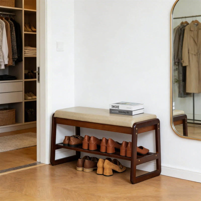 Premium Wooden Shoe Cabinet For Home, 31.5" H x 16.54" W x 11.81" D