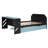 Full Size Wood Daybed with Twin Trundle, Built-In Desk & USB Ports – Cloud Blue Kids Bedroom Furniture-117597988