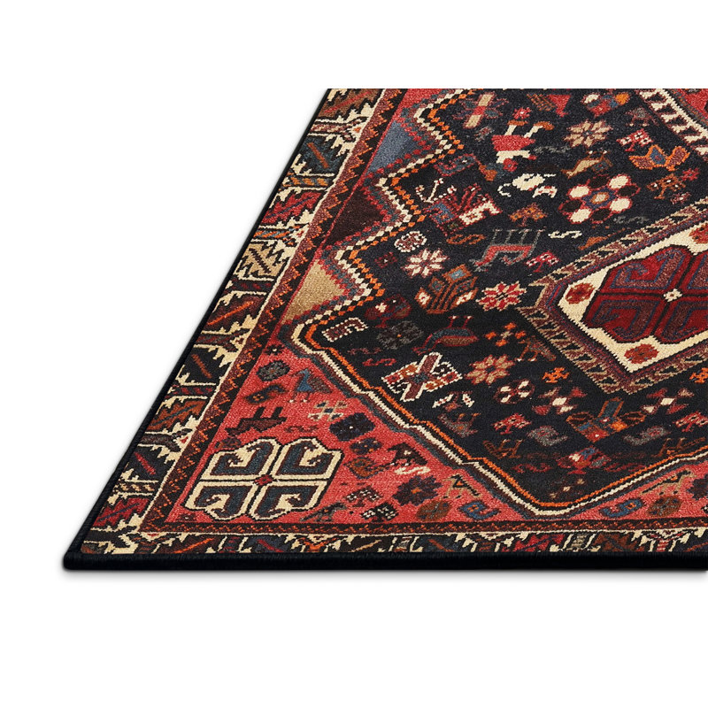 Tapis jaune clair/marron/noir Maen, Rectangle 4 pi x 6 pi