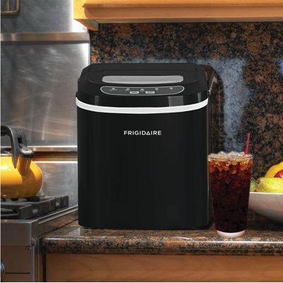 Ice Maker with 26 lbs. Capacity Countertop Stainless Steel Ice Maker with Transparent Window